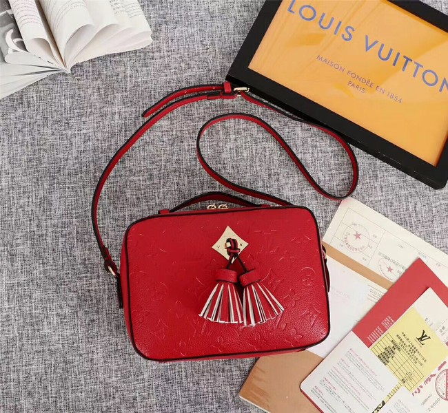 Louis vuitton mongram empreinte SAINTONGE M44593 red