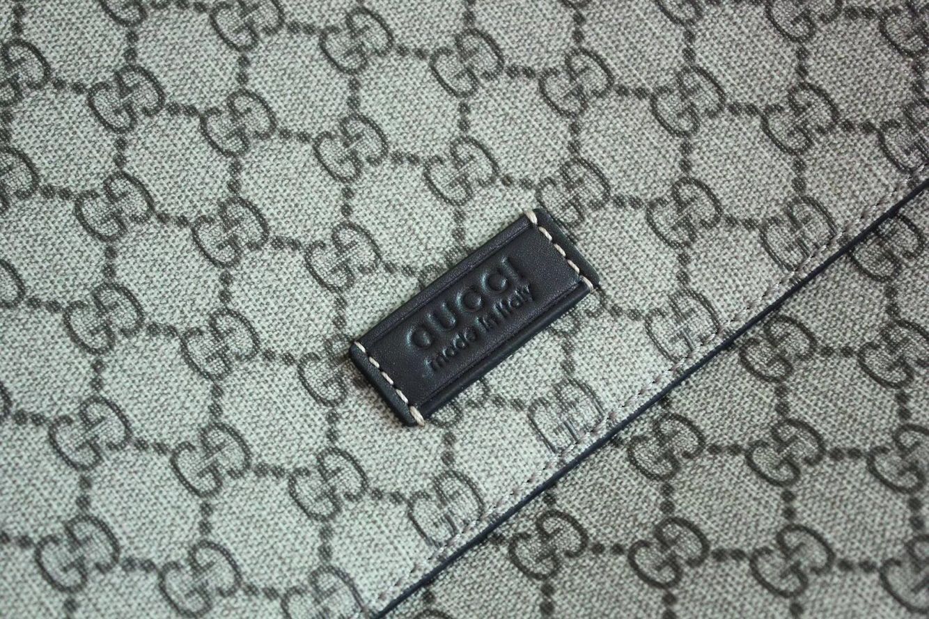 Gucci Messenger Diaper Bag GG Plus 211131 Grey