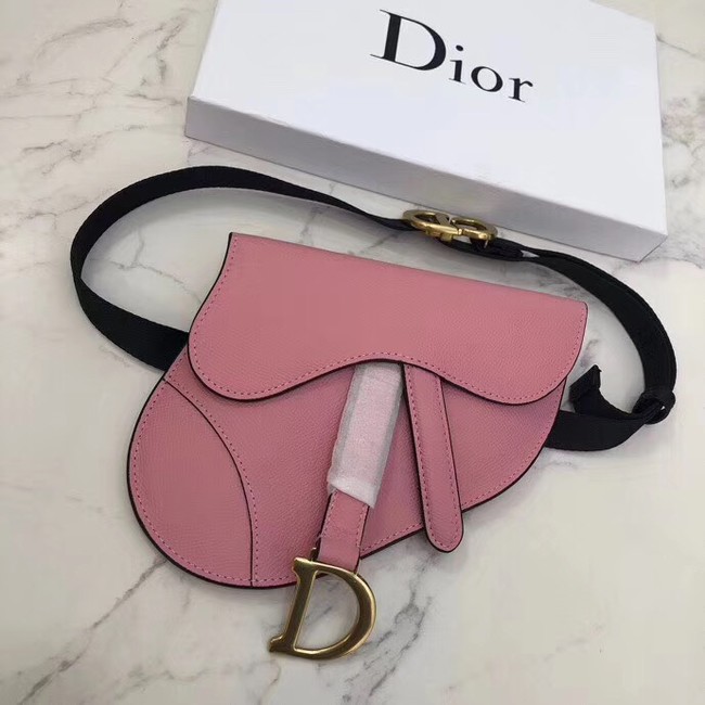 Dior SADDLE-CLUTCH VAN KALFSLEER S5632C Rose Ballet Pink