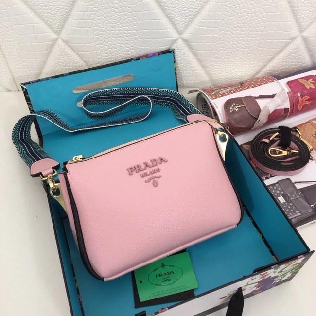 Prada leather shoulder bag 66136 pink