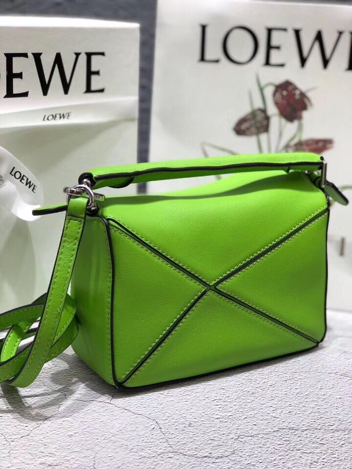 Loewe Mini Puzzle Bag Original Leather B9125 Green