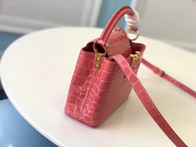 Louis vuitton original crocodile CAPUCINES PM M94587 pink