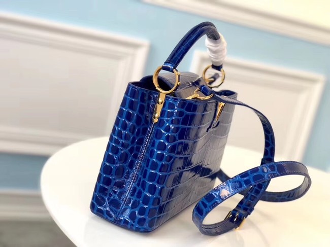 Louis vuitton original crocodile CAPUCINES PM M94587 blue