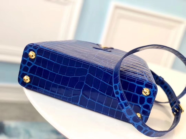 Louis vuitton original crocodile CAPUCINES PM M94587 blue