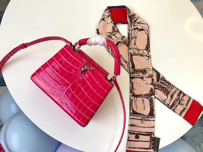 Louis vuitton original crocodile CAPUCINES PM M94587 rose