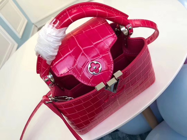 Louis vuitton original crocodile CAPUCINES PM M94587 rose