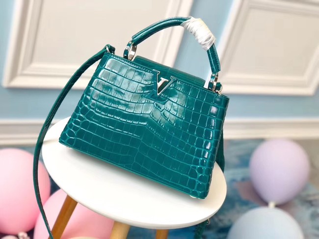 Louis vuitton original crocodile CAPUCINES PM N93163 green