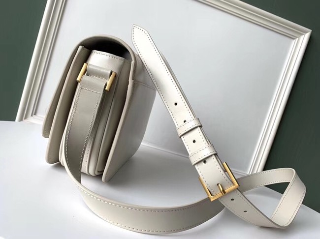 SAINT LAURENT leather shoulder bag 36966 white