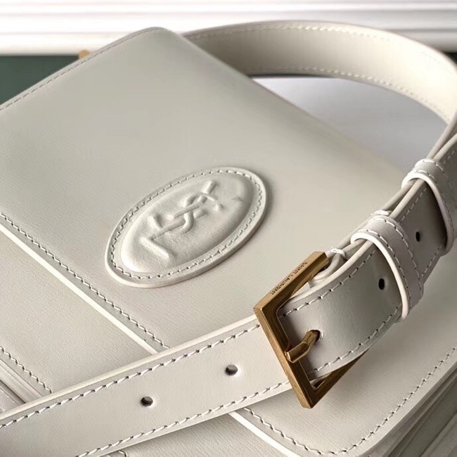 SAINT LAURENT leather shoulder bag 36966 white