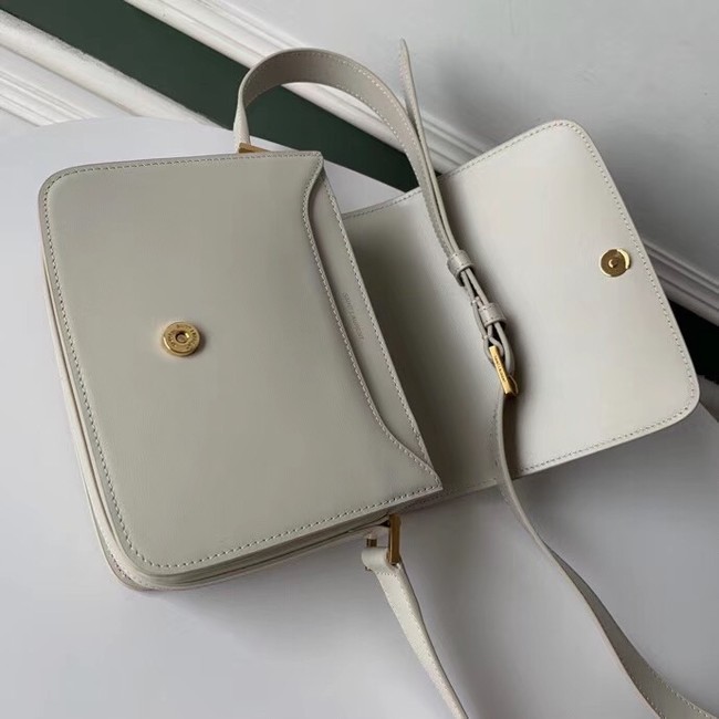 SAINT LAURENT leather shoulder bag 36966 white