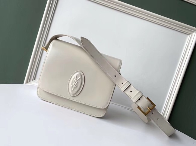 SAINT LAURENT leather shoulder bag 36966 white