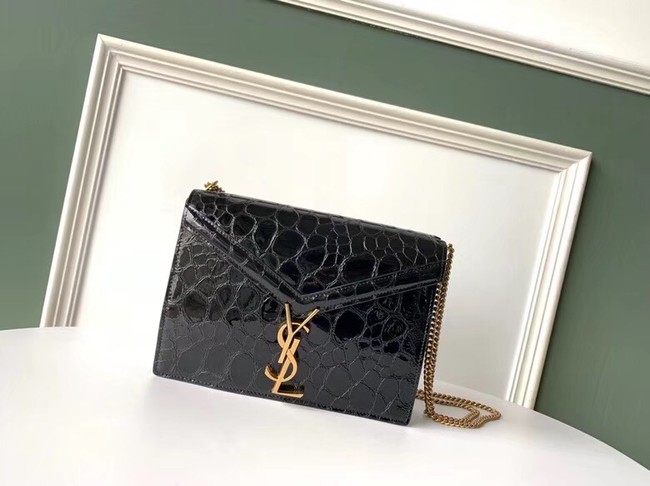 SAINT LAURENT leather shoulder bag 532750 black