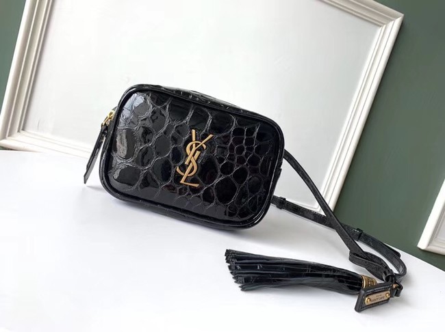 SAINT LAURENT leather shoulder bag 536650 black