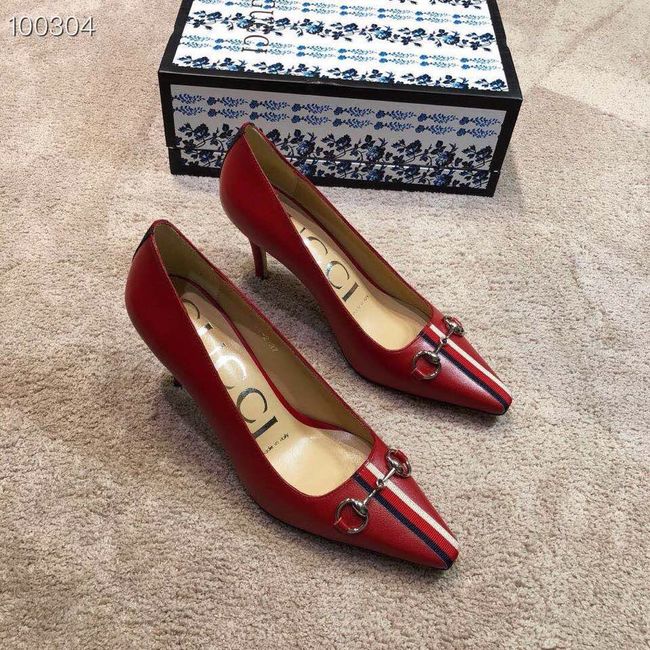 Gucci GG mid-heel pump with Double G GG1478BL-2 7cm height