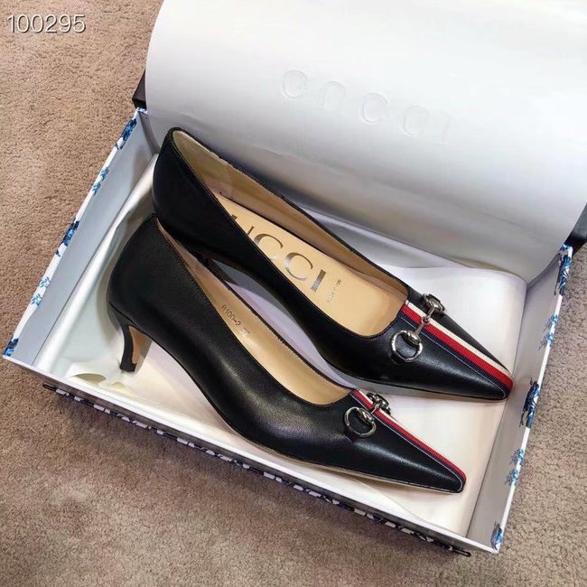 Gucci GG mid-heel pump with Double G GG1479BL-3 4cm height