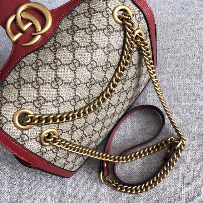 Gucci Ophidia GG Supreme small shoulder bag 443497 red