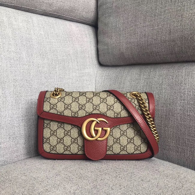 Gucci Ophidia GG Supreme small shoulder bag 443497 red