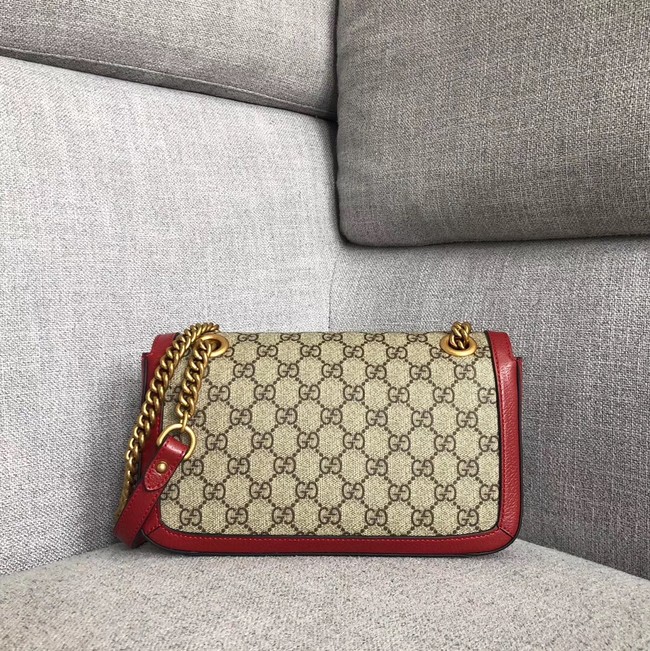 Gucci Ophidia GG Supreme small shoulder bag 443497 red