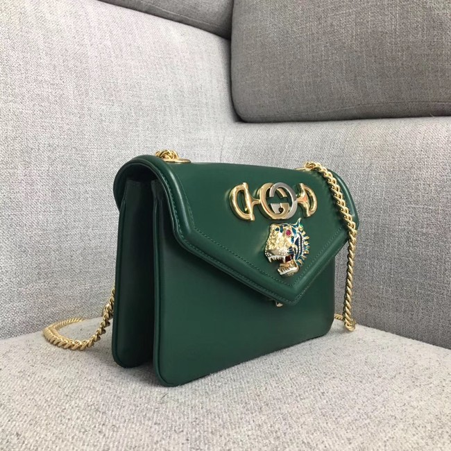 Gucci Rajah small shoulder bag 537243 Dark green