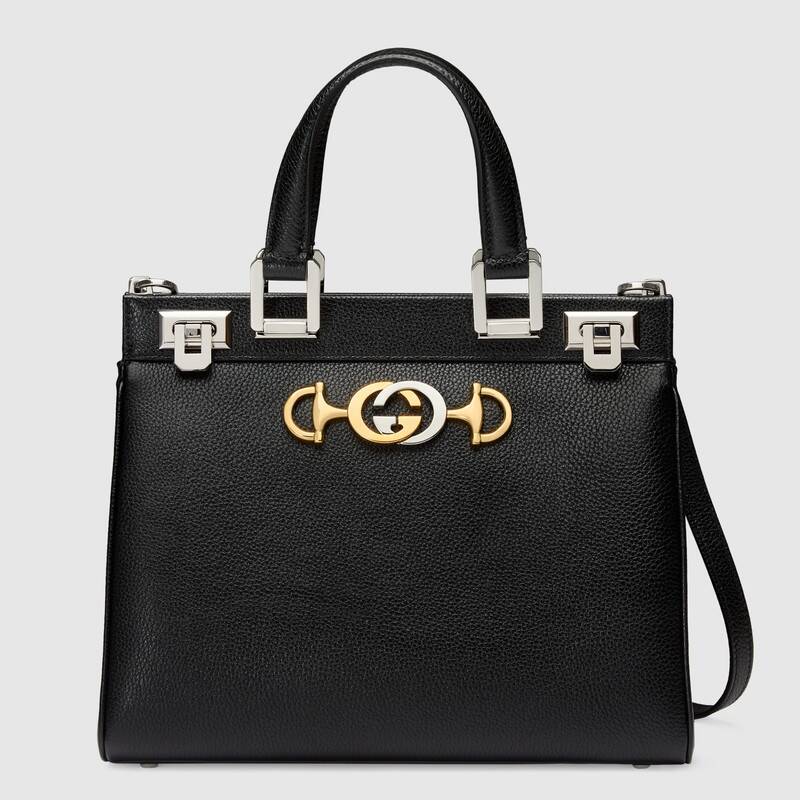 Gucci Zumi grainy leather small top handle bag 569712 Black