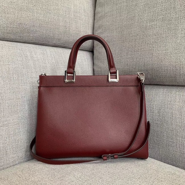 Gucci Zumi grainy leather small top handle bag 569712 Burgundy