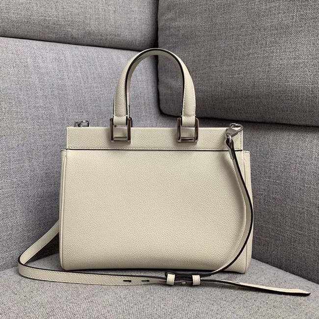 Gucci Zumi grainy leather small top handle bag 569712 White