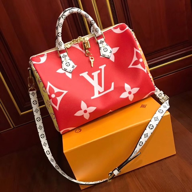 Louis Vuitton original SPEEDY 30 BANDOULIERE M40391 red