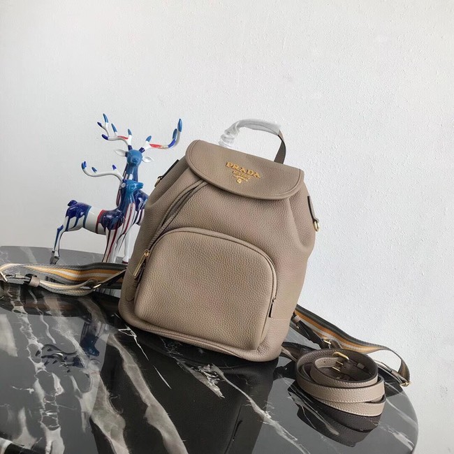 Prada original Leather backpack 1BZ035 apricot