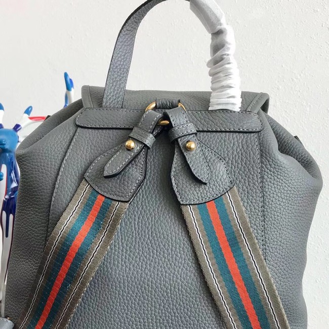 Prada original Leather backpack 1BZ035 grey