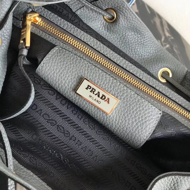 Prada original Leather backpack 1BZ035 grey