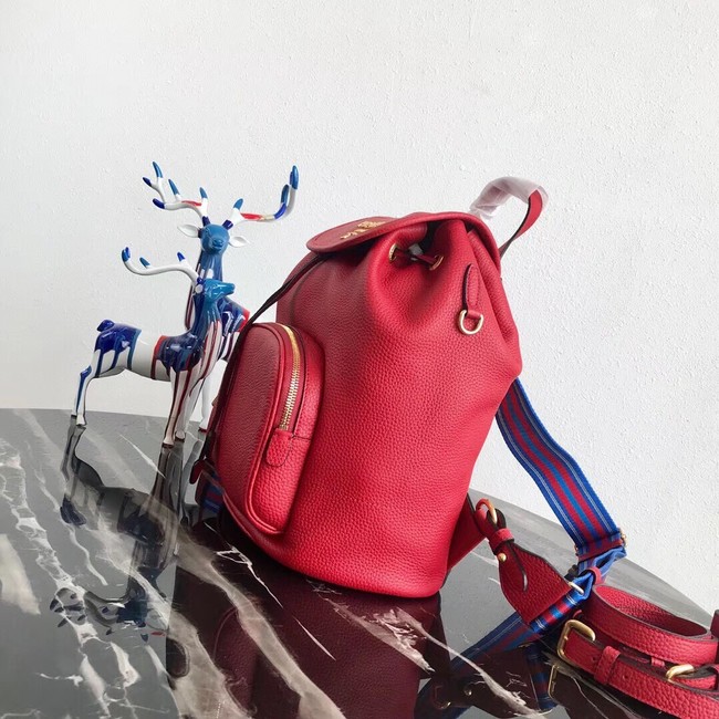 Prada original Leather backpack 1BZ035 red