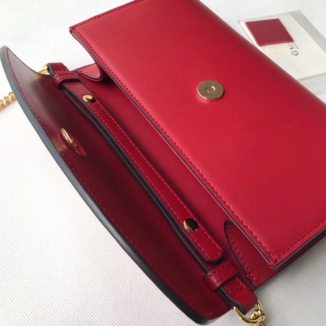 GUCCI Zumi small leather shoulder bag 572375 red