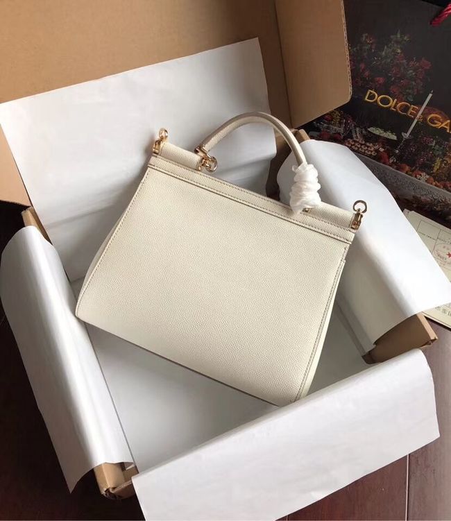 Dolce & Gabbana SICILY Bag Calfskin Leather 4136 white