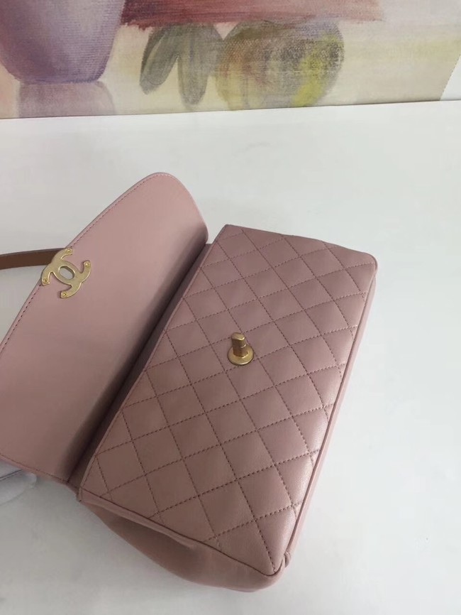 Chanel Calfskin & gold-Tone Metal S0667 pink