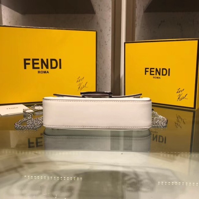 Fendi BAGUETTE MINI PU tote bag 8BS017 white