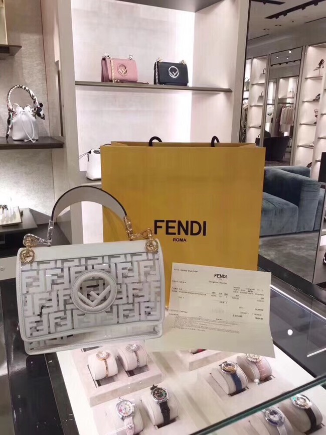 Fendi KAN I F PU tote bag 8BT284A white