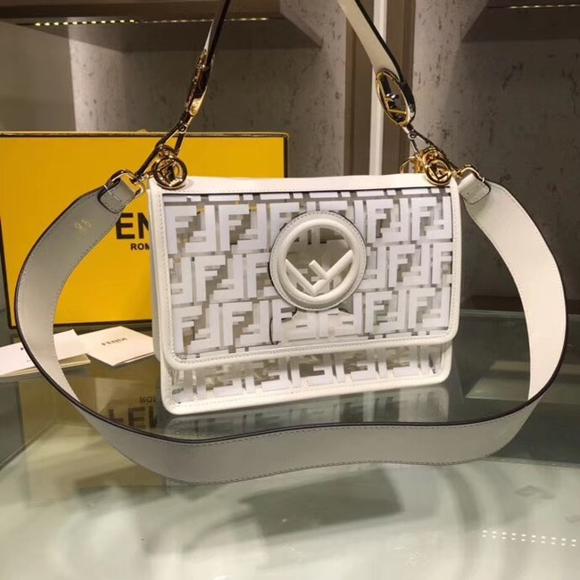 Fendi KAN I F PU tote bag 8BT284A white