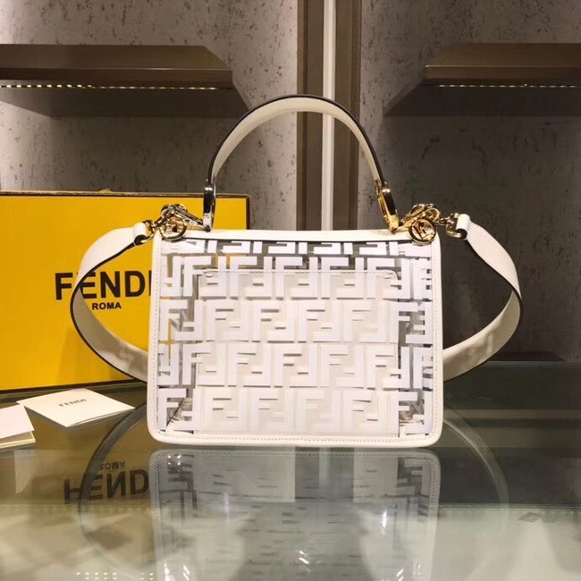 Fendi KAN I F PU tote bag 8BT284A white