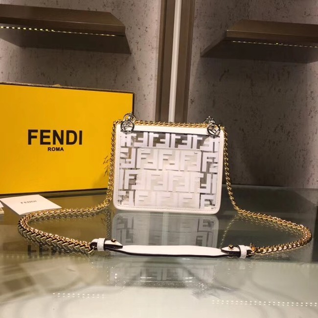 Fendi KAN I F SMALLPU tote bag 8BT286A7T white