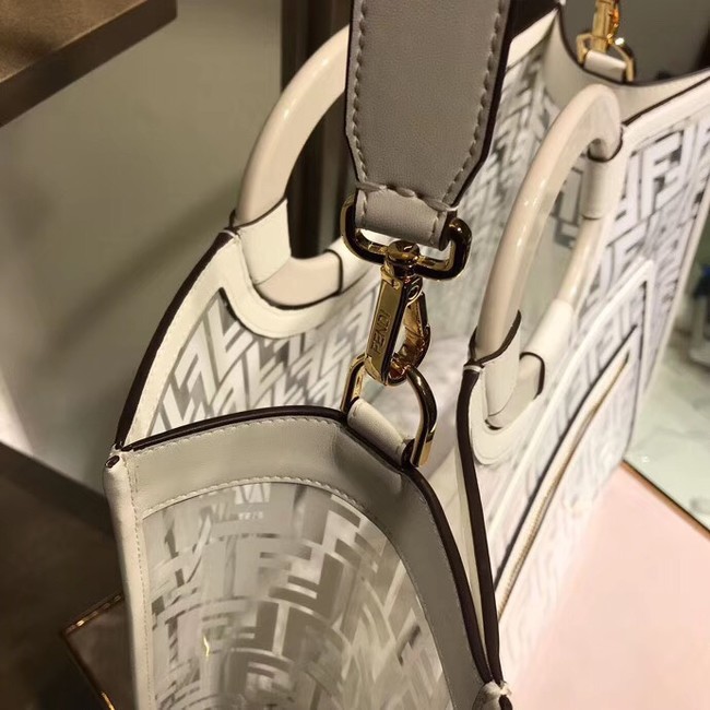 Fendi RUNAWAY PU tote bag 8BH360A white