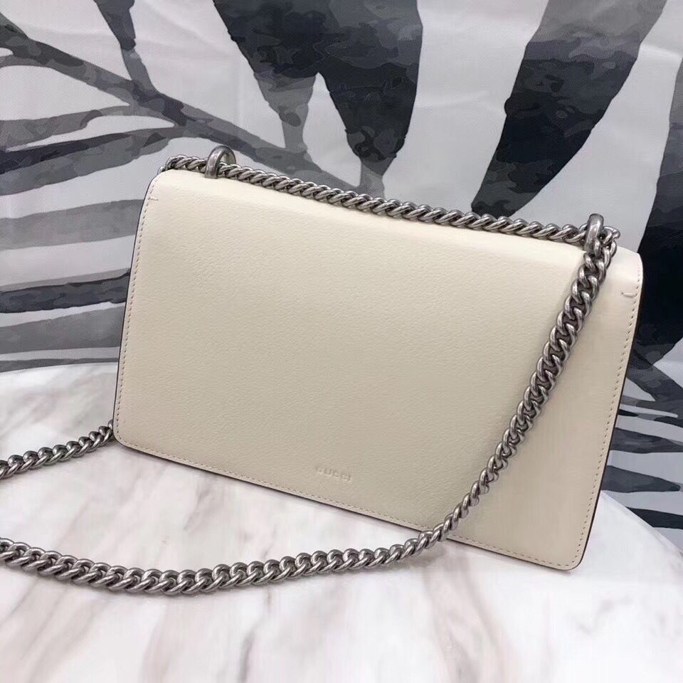 Gucci Dionysus Blooms Leather Shoulder Bag 400249 White