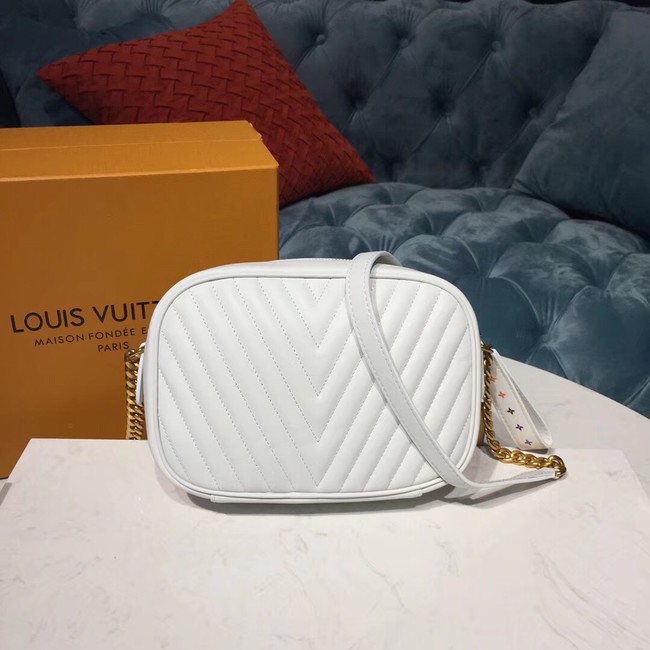 Louis Vuitton Original Leather NEW WAVE Camera Bag M53682 White