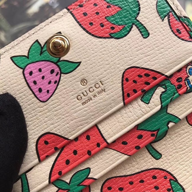 Gucci Zumi Card Holder 570660 Strawberry