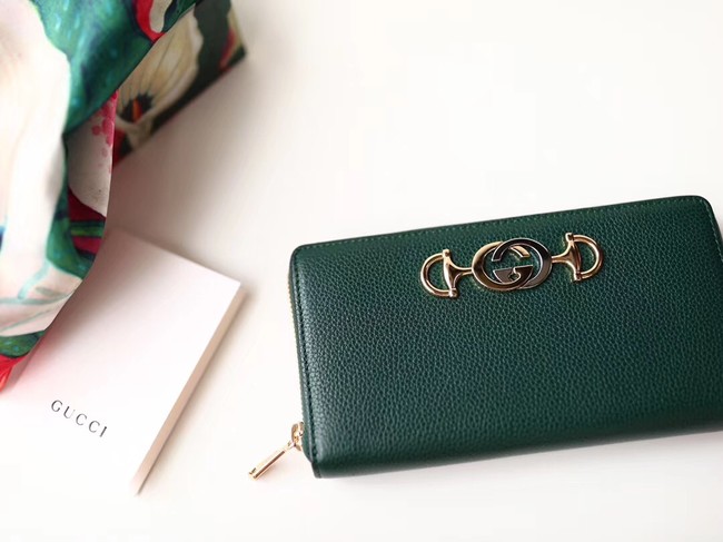 Gucci Zumi Wallet 570661 green