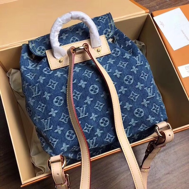 Louis Vuitton Denim Backpack M44460 blue