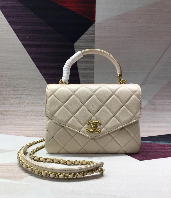 Chanel Sheepskin & gold-Tone Metal AS0625 white