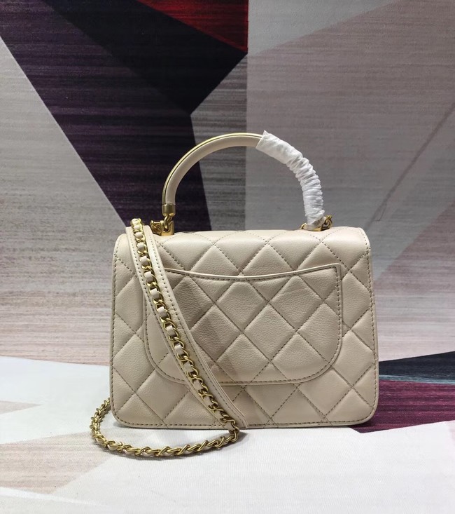 Chanel Sheepskin & gold-Tone Metal AS0625 white