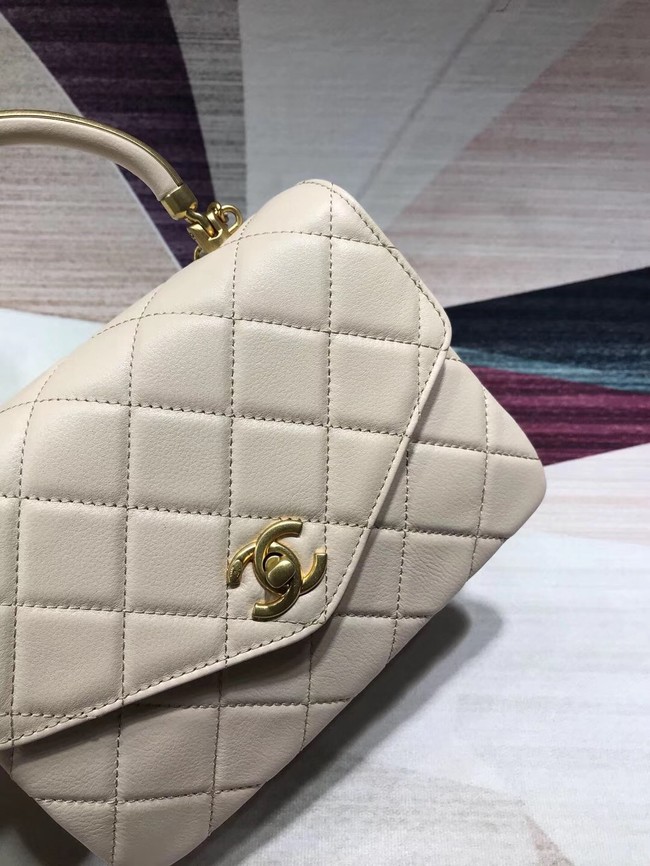 Chanel Sheepskin & gold-Tone Metal AS0625 white