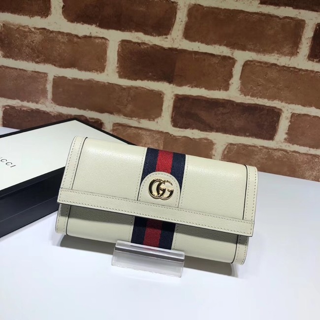 Gucci Ophidia leather wallet 523153 white