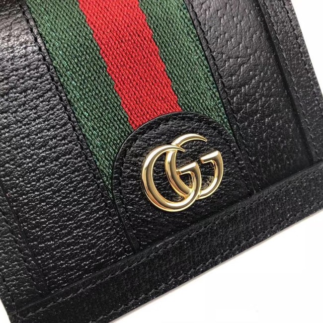 Gucci Ophidia leather wallet 523155 Black